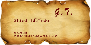 Glied Tünde névjegykártya